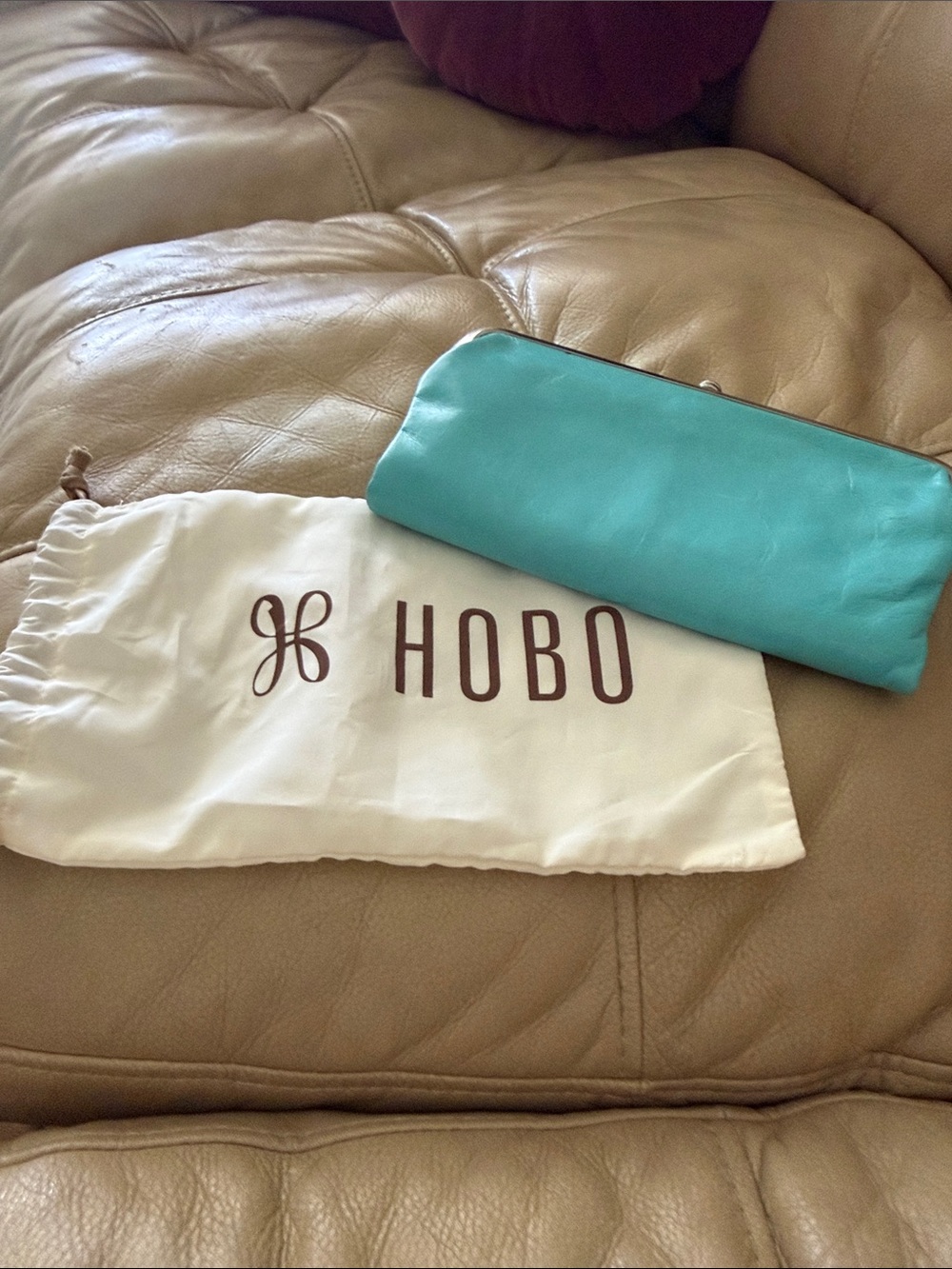 HOBO Turquoise Clutch Wallet - Stylish Women's Wallet - Picture 6 of 8